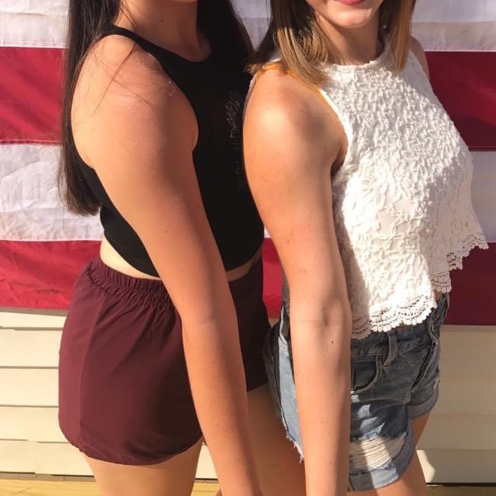 Burgundy shorts